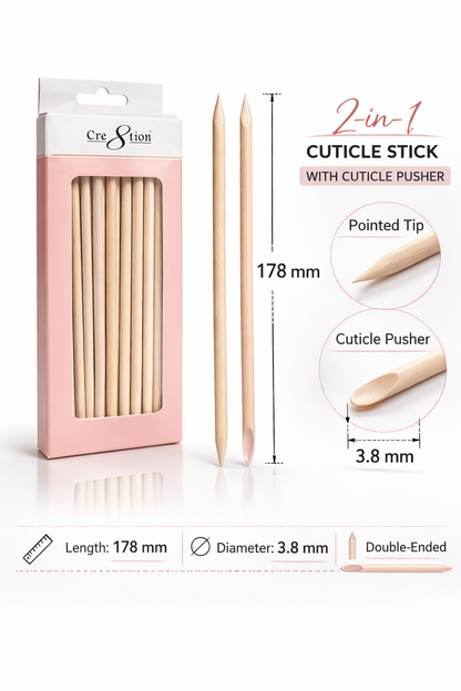 Cre8tion Cuticle Wood Stick 178*3.8mm 250pc
