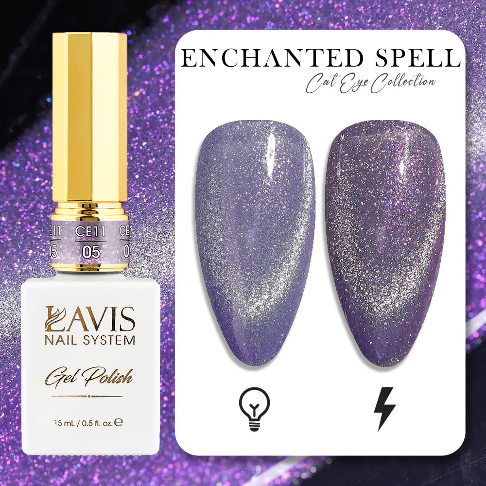 LAVIS Cat Eye Gel Polish 0.5 oz - Enchanted Spell Collection