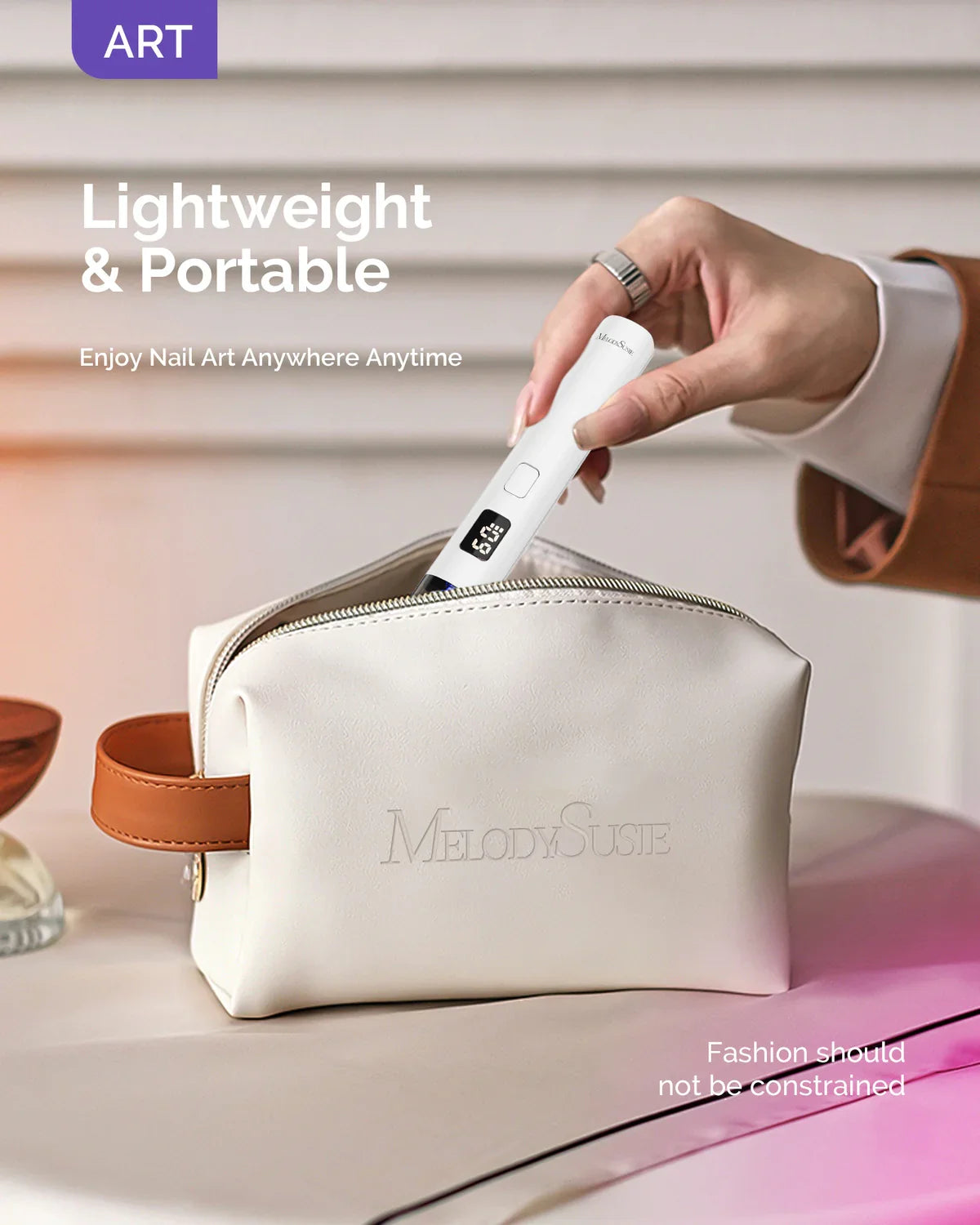 MelodySusie P-Art01R Rechargeable Mini LED/UV Nail Art Lamp