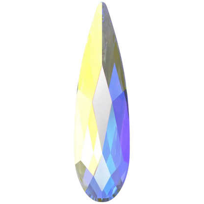 Swarovski Flat Back Crystals Non Hotfix Raindrop (2304) Crystal AB