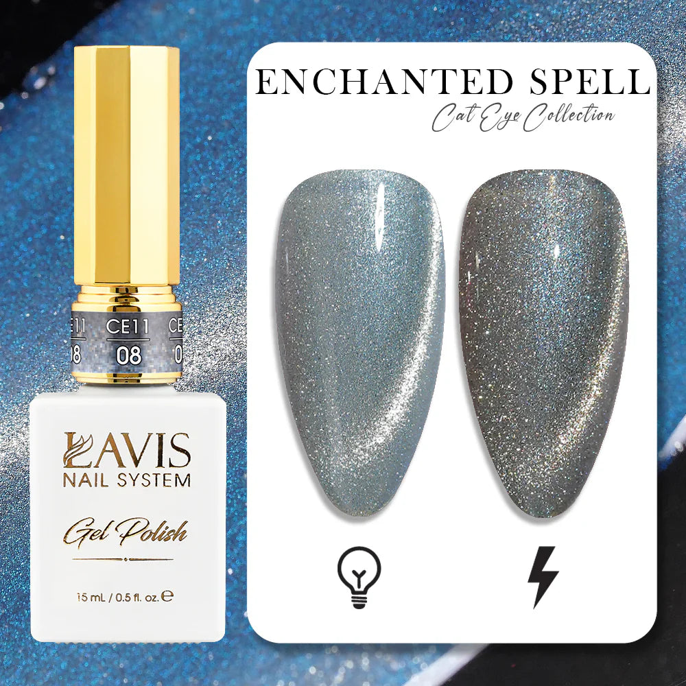 LAVIS Cat Eye Gel Polish 0.5 oz - Enchanted Spell Collection