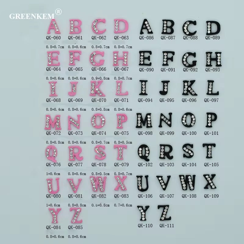Letter Nail Charms