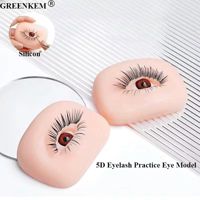 Silicone 5D Eyelash Practice & Eyebrow Pattern Eye Model
