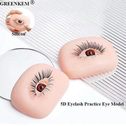 Silicone 5D Eyelash Practice & Eyebrow Pattern Eye Model