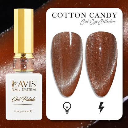 LAVIS Cat Eye Gel Polish 0.5 oz - Cotton Candy Collection