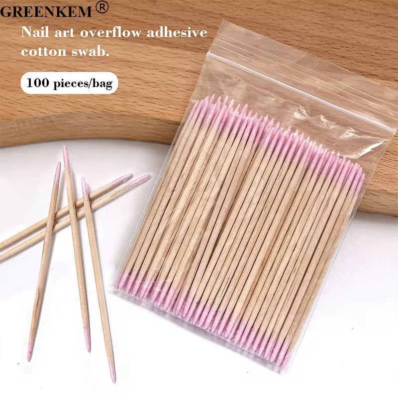 Nail Precision Cotton Swab Tip 100pcs