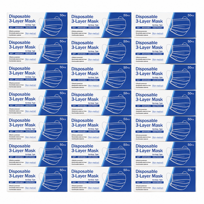 Disposable Face 3 Layer Mask 50pc