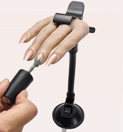 Silicone Manicure Training Hand with Stand Bracket