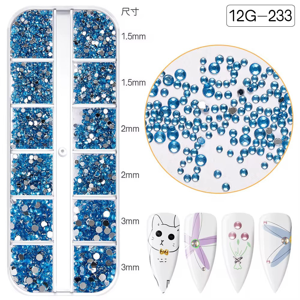 Flat Back 12 Grid Rhinestones
