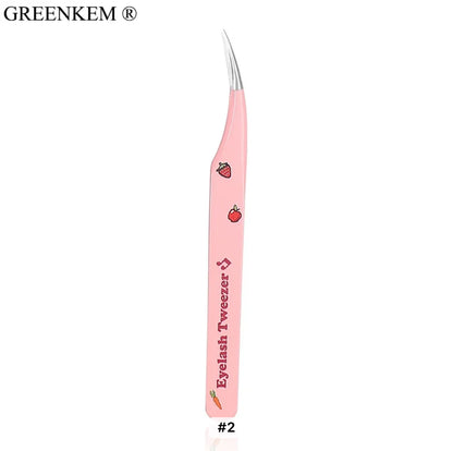 Pink Fruit & Veggie Eyelash Extension Lash Tweezers