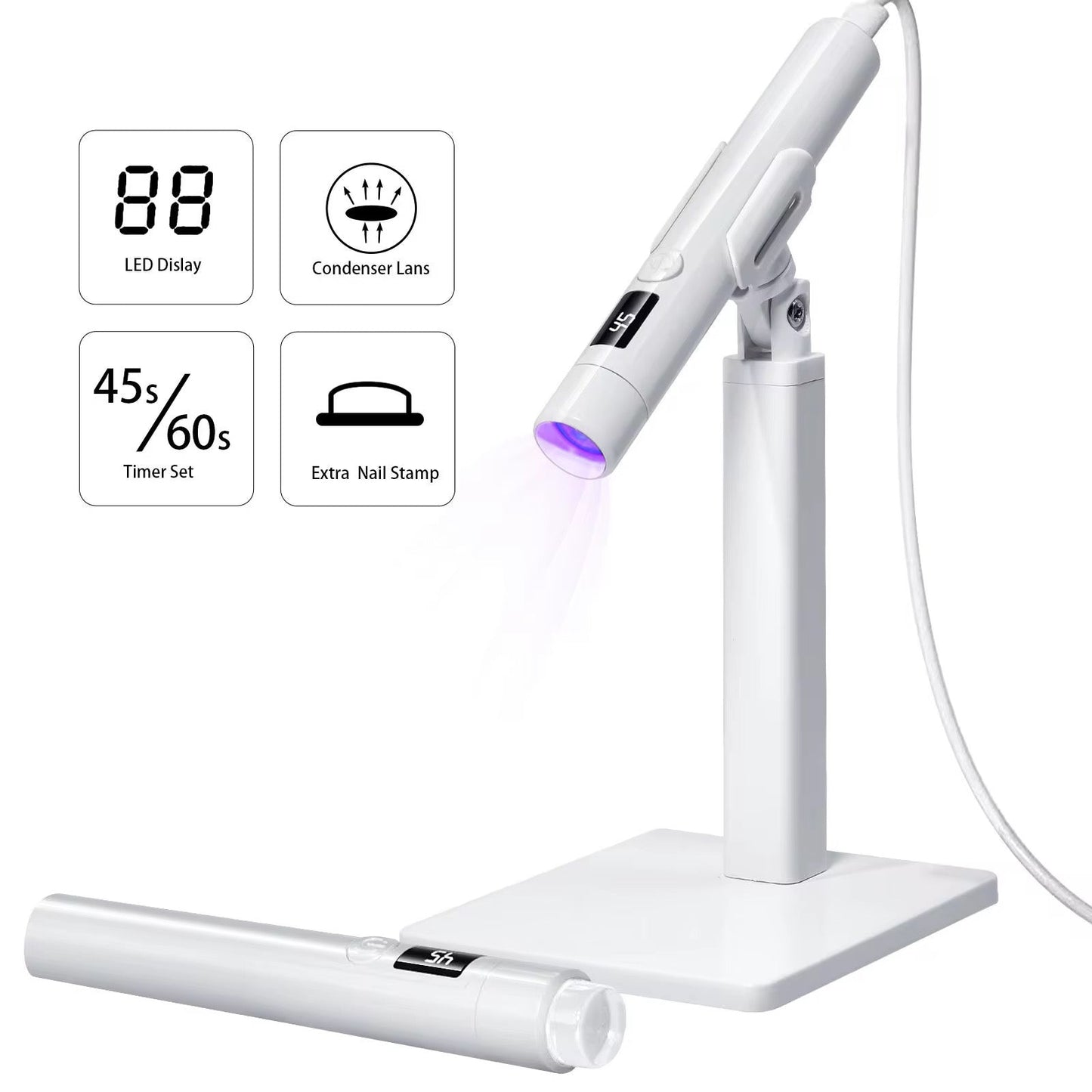 Mini Stand Nail Lamp with Silicone Head