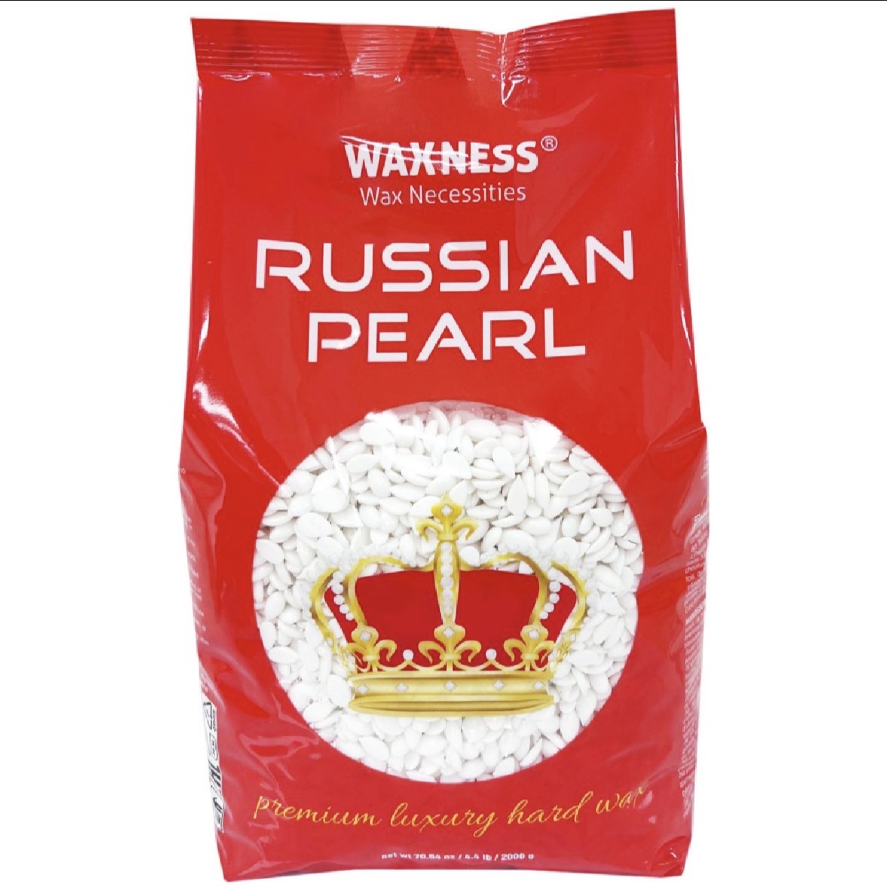 WAXNESS Polymer Blend Premium Luxury Hard Wax Beads Russian Pearl