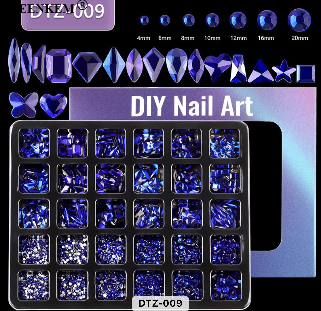 Nail Rhinestones 30 Grid Pack