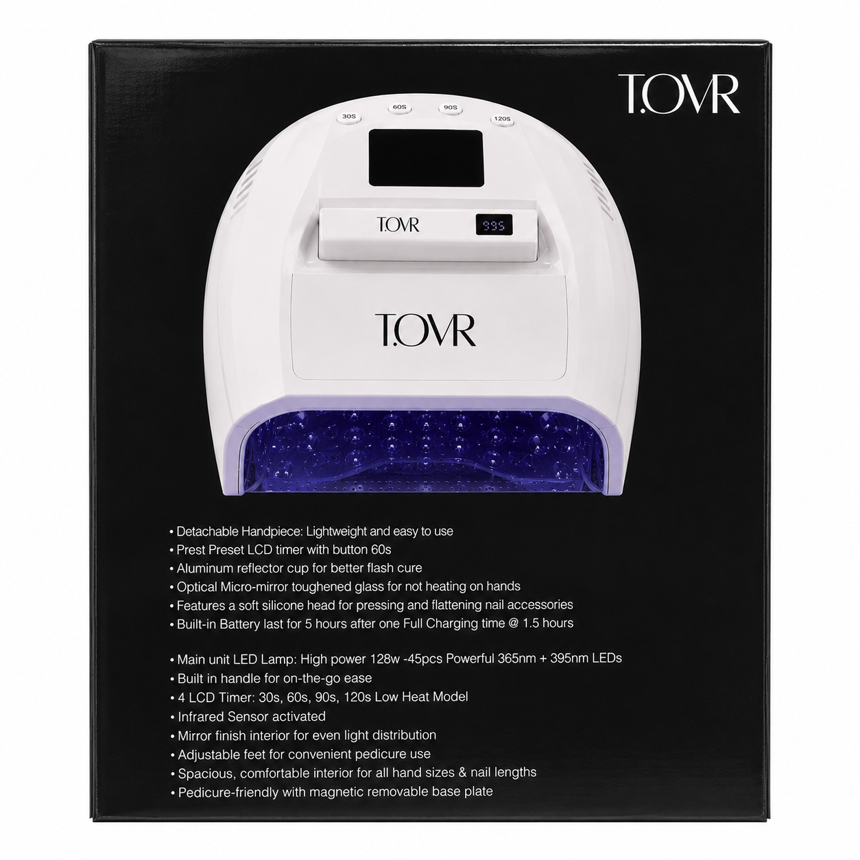 Take Over Professional Cordless UV/LED Nail Lamp – 128W
