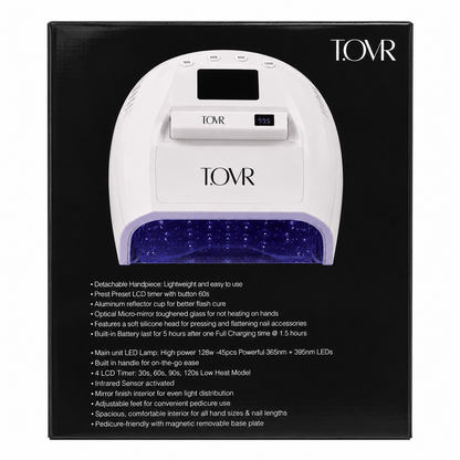 Take Over Professional Cordless UV/LED Nail Lamp – 128W