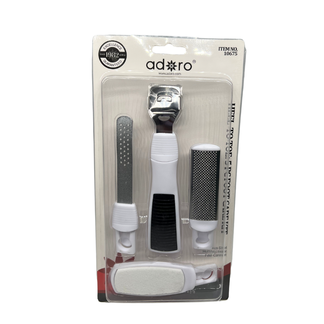 Adoro HEEL TO TOE 5pc Foot Care Kit