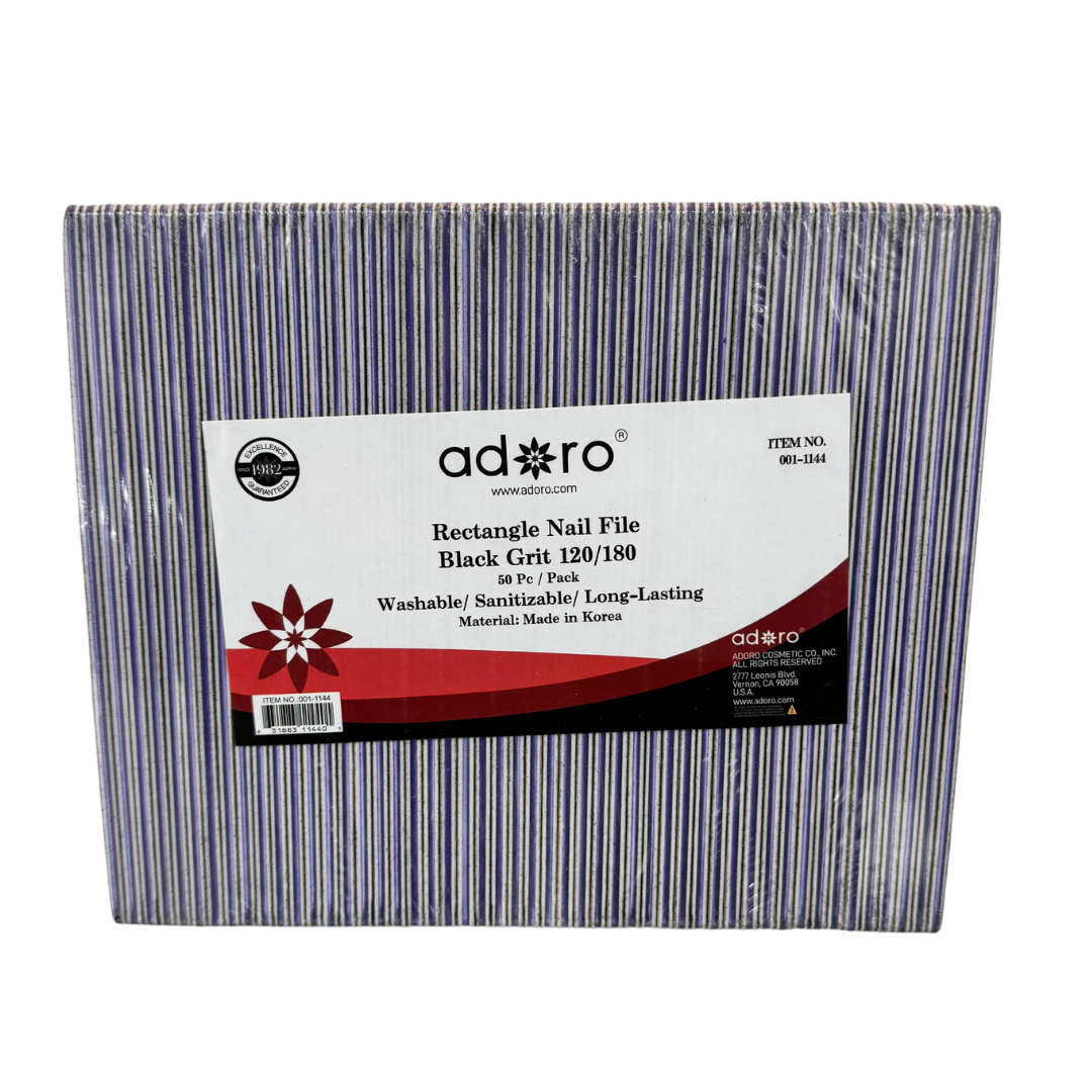 Adoro Rectangle Nail File Pack 120/180