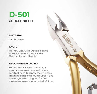 NGHIA GOLD Cuticle Nipper - D-501 (Hard Steel)