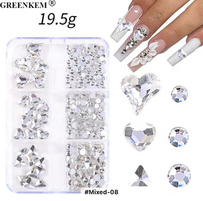 Rhinestone Assorted 6 Grid Pack