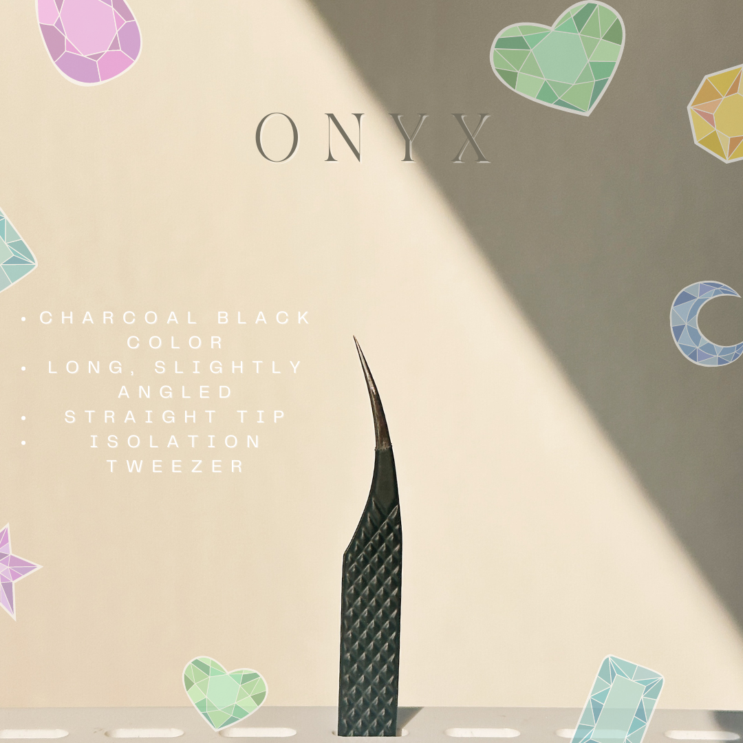 elan Nano Grip Fiber Tweezers "Onyx"