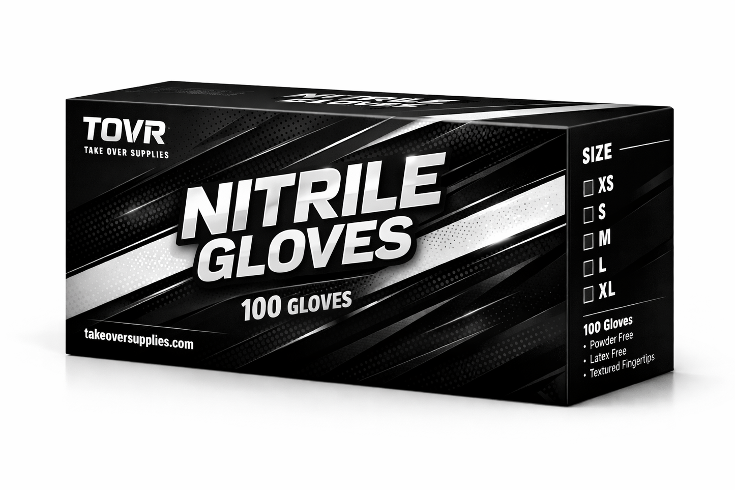 Take Over Black Nitrile Gloves 100ct.