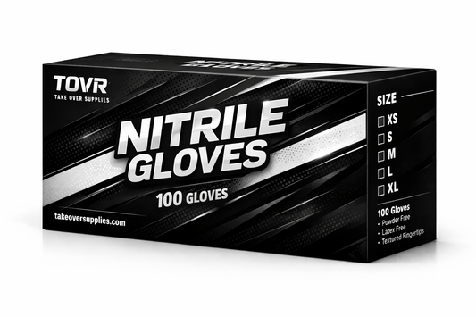 Take Over Black Nitrile Gloves 100ct.