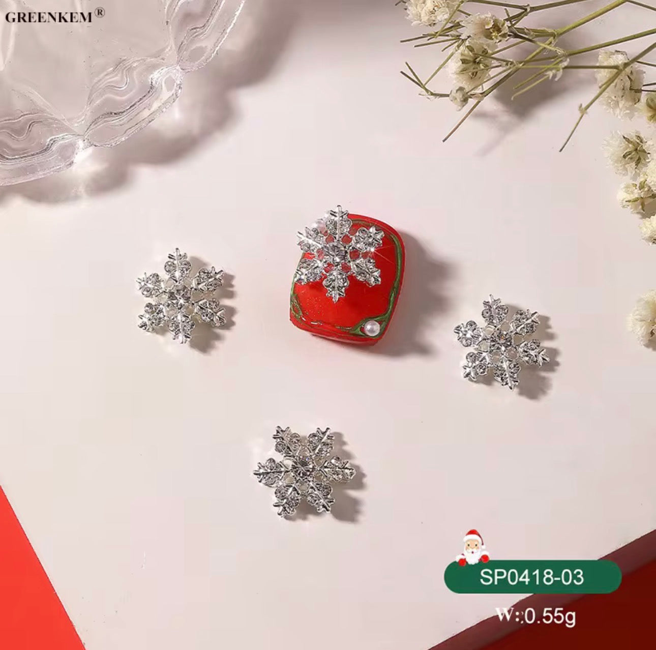 Christmas Nail Charms 2pc In a Pack