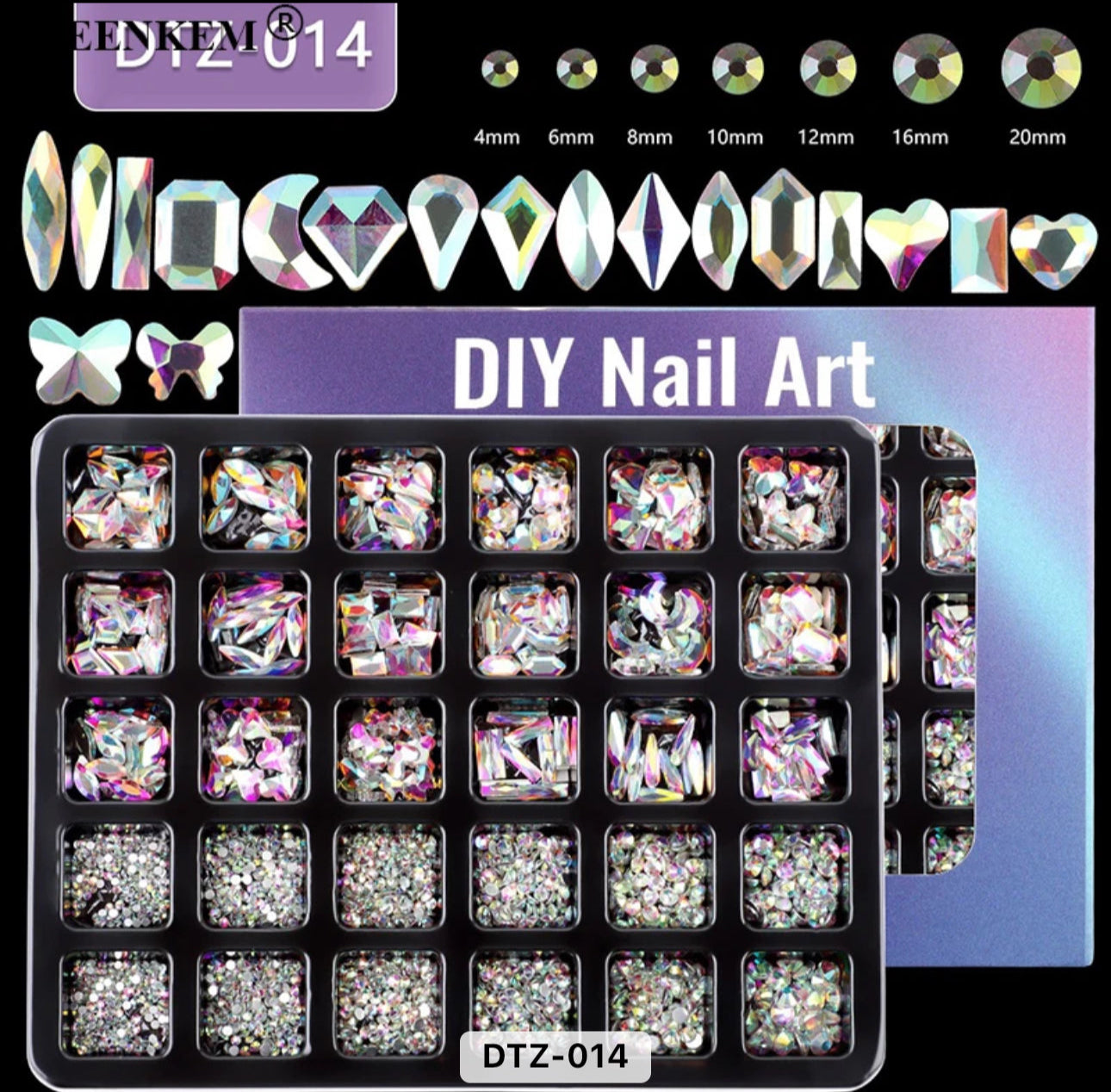 Nail Rhinestones 30 Grid Pack