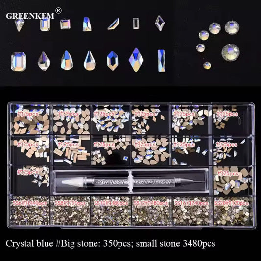Nail Rhinestone 20 Grid Pack