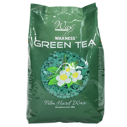 WAXNESS GREEN TEA FILM HARD WAX BEADS 2.2 LB / 35.27 OZ