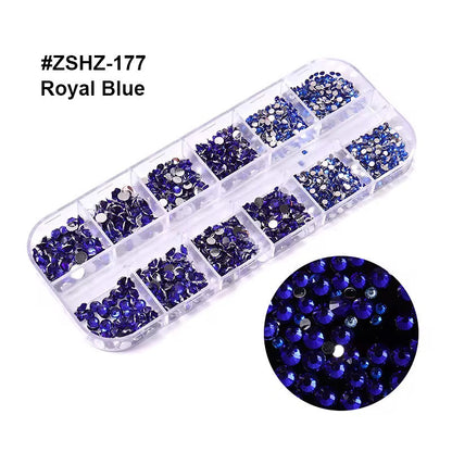 Flat Back 12 Grid Rhinestones