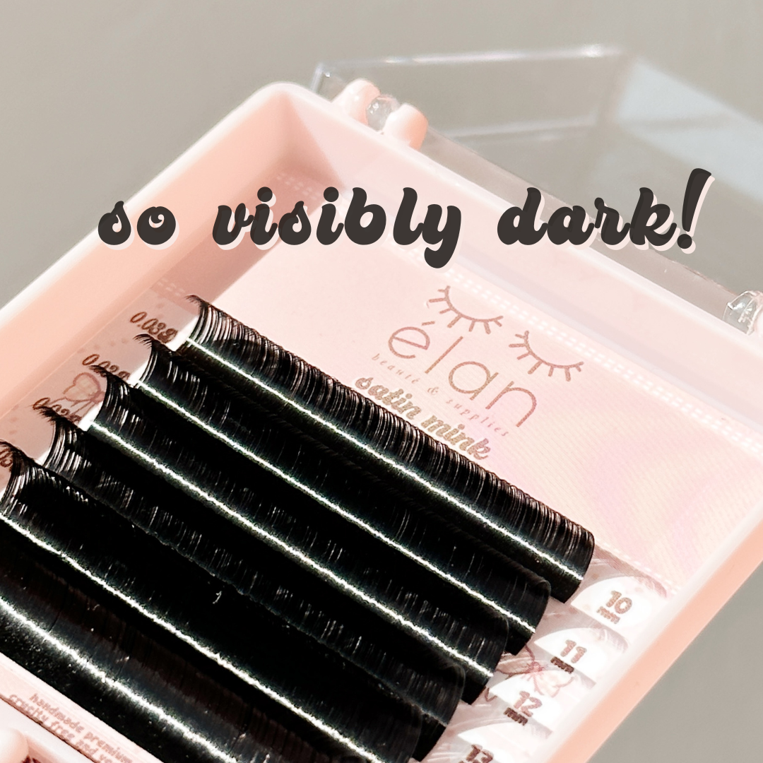 elan 0.05 SATIN MINK lash trays (DARKEST lashes)