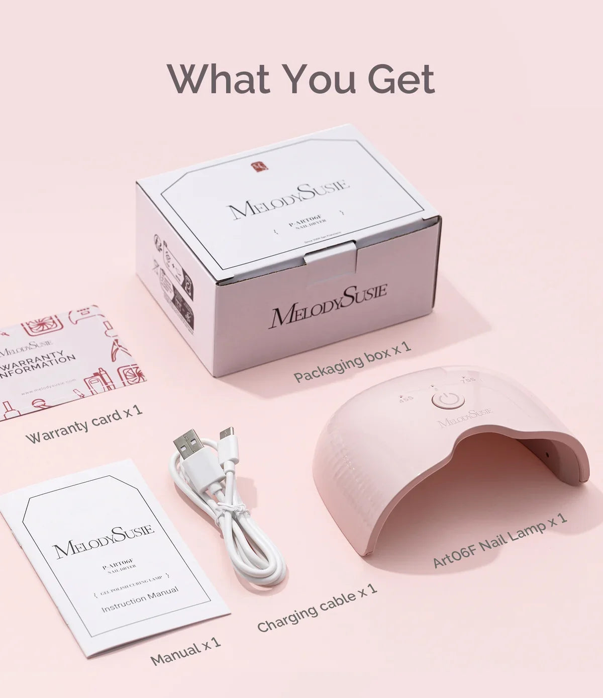 MelodySusie P-ART06G Rechargeable & Cordless LED/UV Nail Lamp