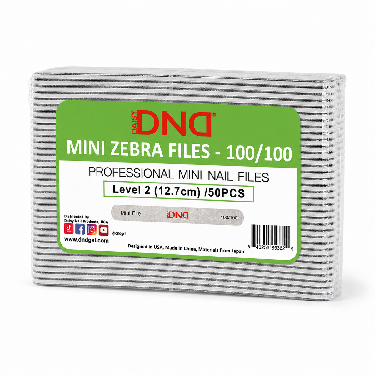 DND Professional Mini Zebra Nail Files