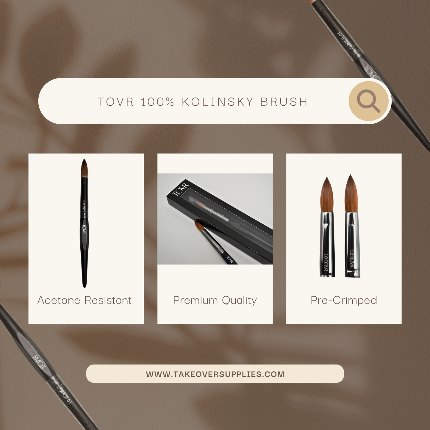 Take Over 100% Kolinsky Brush