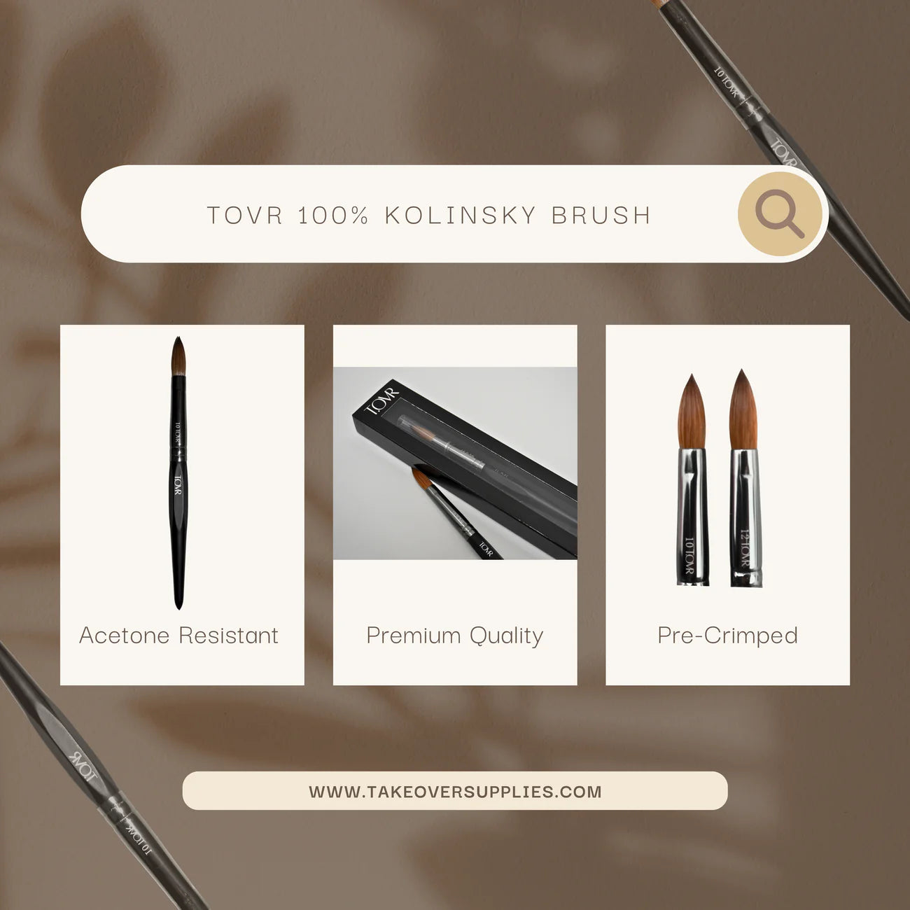 Take Over 100% Kolinsky Brush