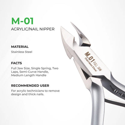 NGHIA Nail/Acrylic Nipper - M-01 (Stainless Steel)