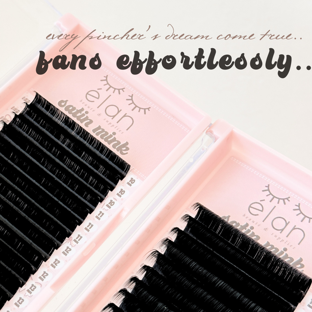 elan 0.03 SATIN MINK lash trays (DARKEST lashes)