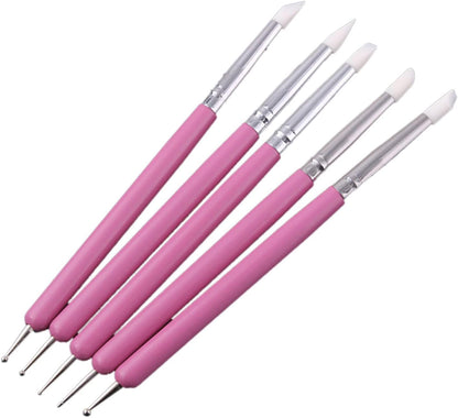 5pc Silicone Brush/ Dotting Tool Set