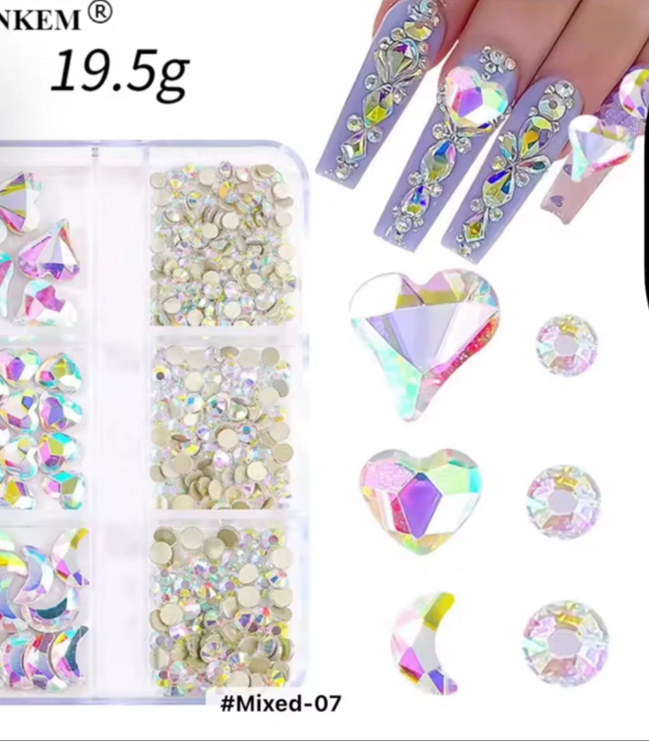 Rhinestone Assorted 6 Grid Pack