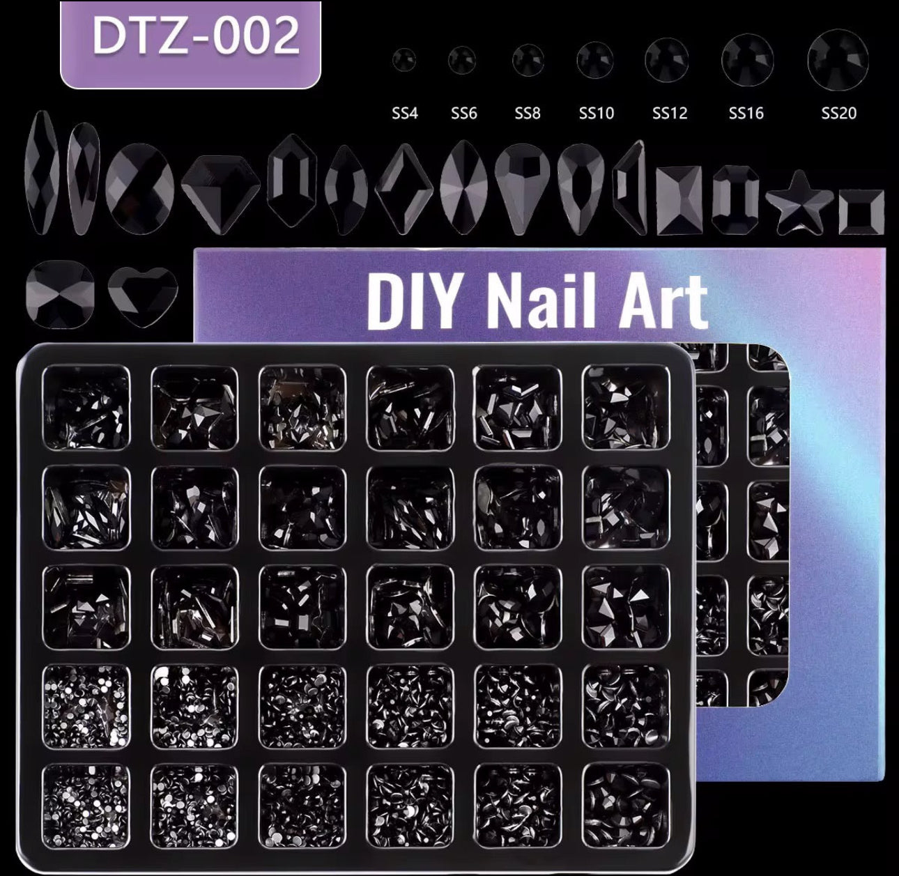 Nail Rhinestones 30 Grid Pack
