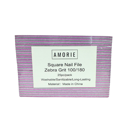 Amorie Nail File Pack Zebra Grit 100/180