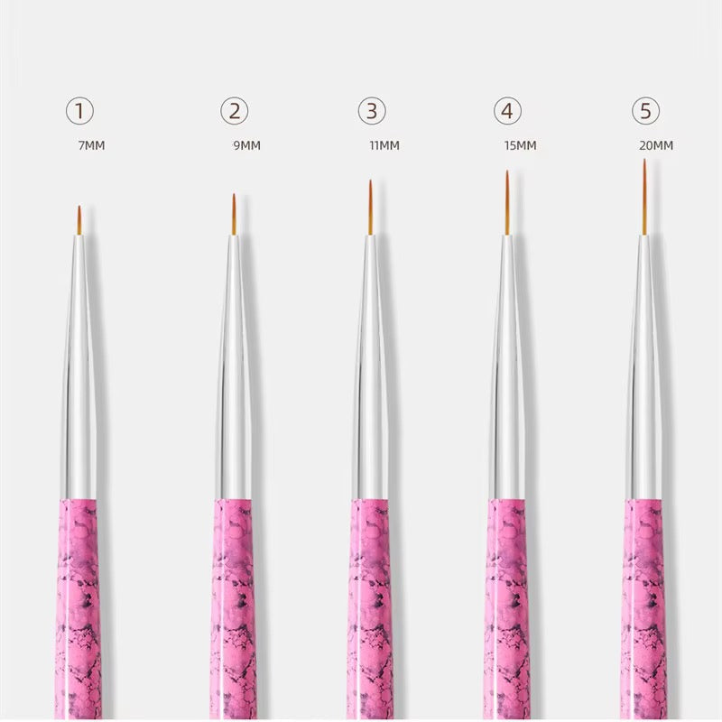 Nail Art Liner Brush Set – 5 Piece