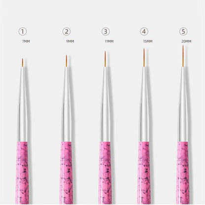 Nail Art Liner Brush Set – 5 Piece