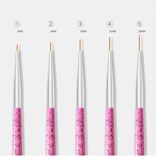 Nail Art Liner Brush Set – 5 Piece