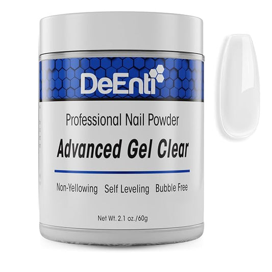 DeEnti Acrylic Nail Powder Advanced Gel Clear 2oz