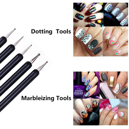 5pc Silicone Brush/ Dotting Tool Set