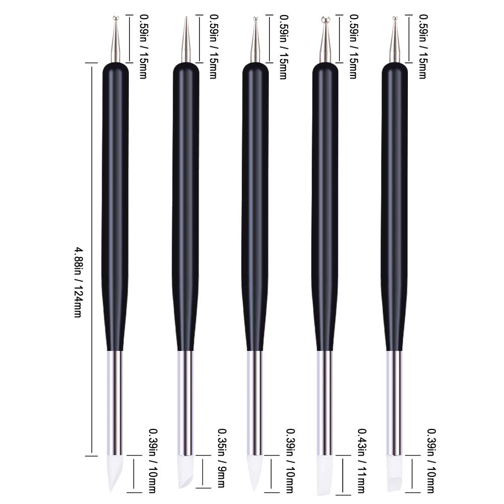 5pc Silicone Brush/ Dotting Tool Set