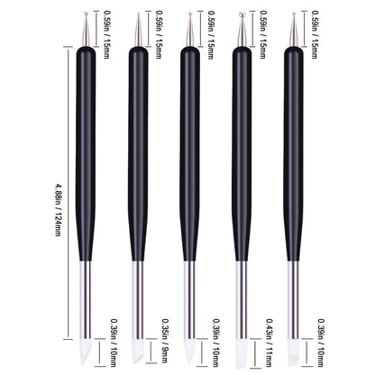 5pc Silicone Brush/ Dotting Tool Set