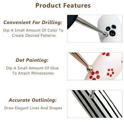 6-in-1 Circular Nail Dotting Tools Set